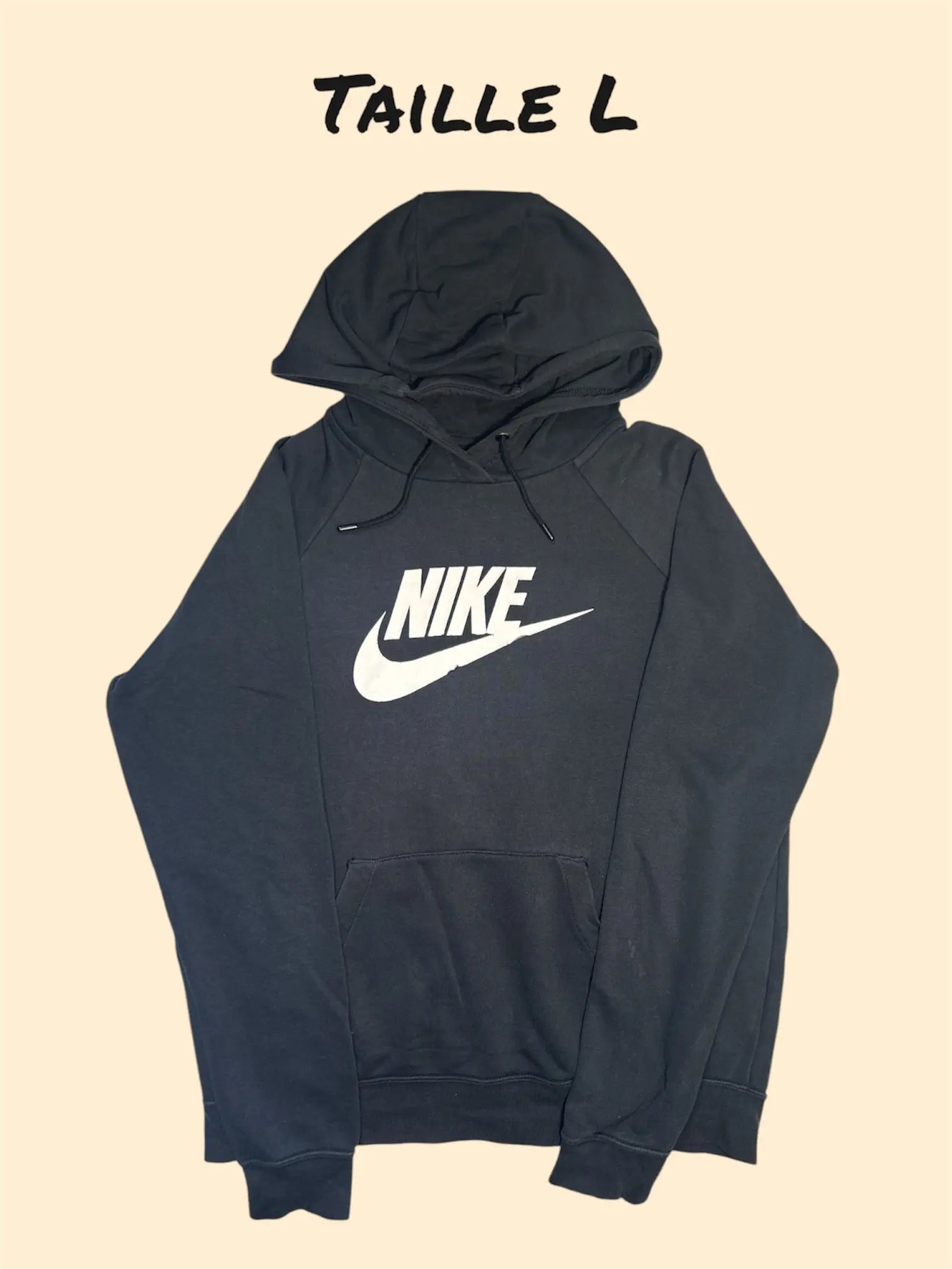 Pull Nike Noir Brodé à Capuche La frip’ de Math