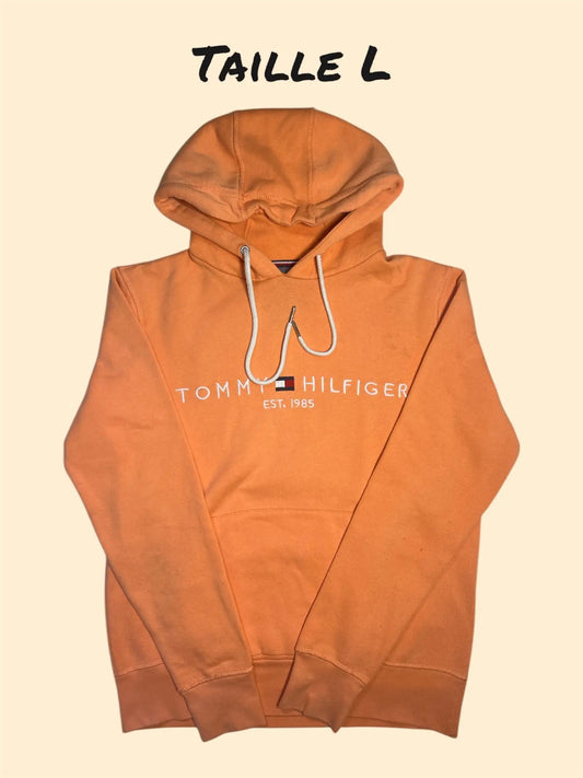 Pull Tommy Hilfiger Orange Abricot Corail La frip’ de Math